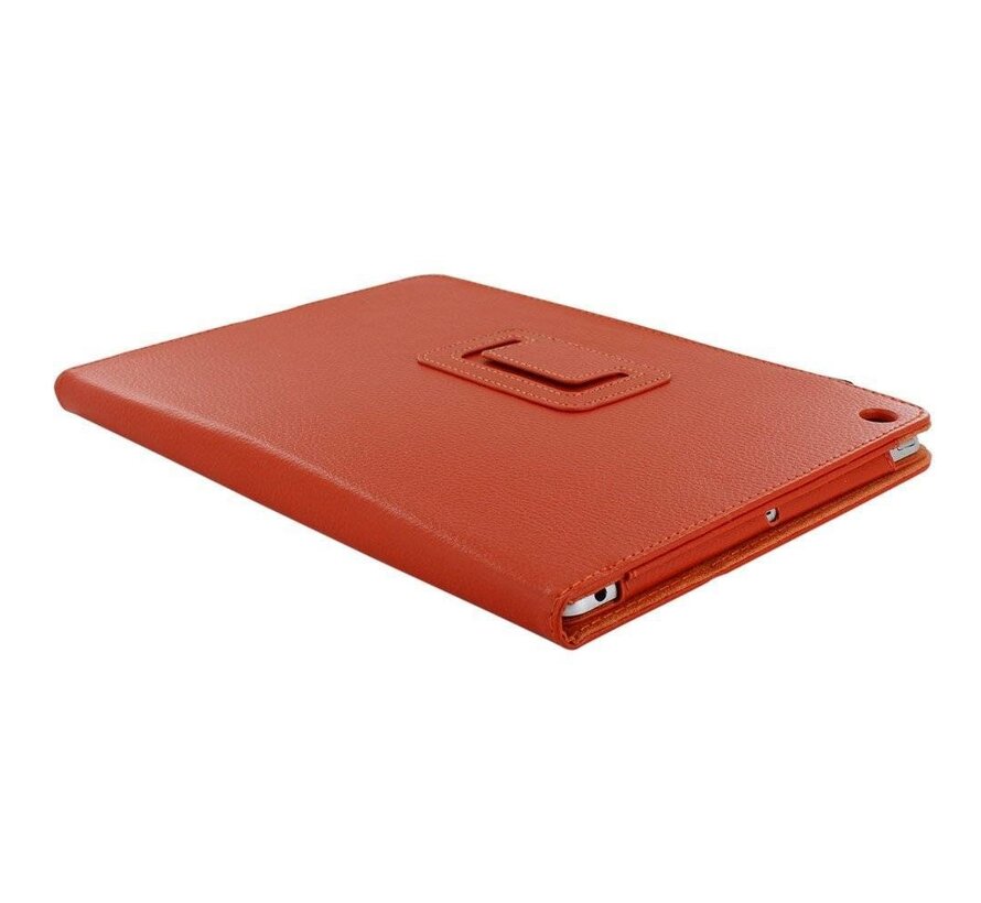 Apple iPad Air 2 (iPad 6) - Leather Book Cover Flip Hoes voor bescherming voor- en achterkant - Kleur Oranje