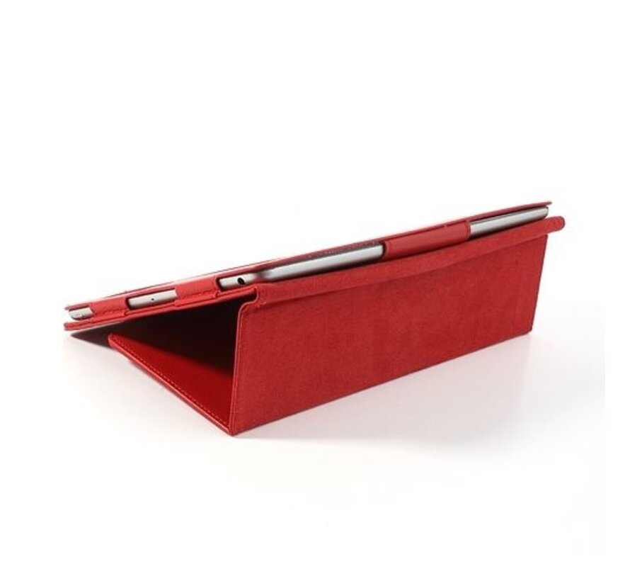 Apple iPad Air 2 (iPad 6) - Leather Book Cover Flip Hoes voor bescherming voor- en achterkant - Kleur Rood