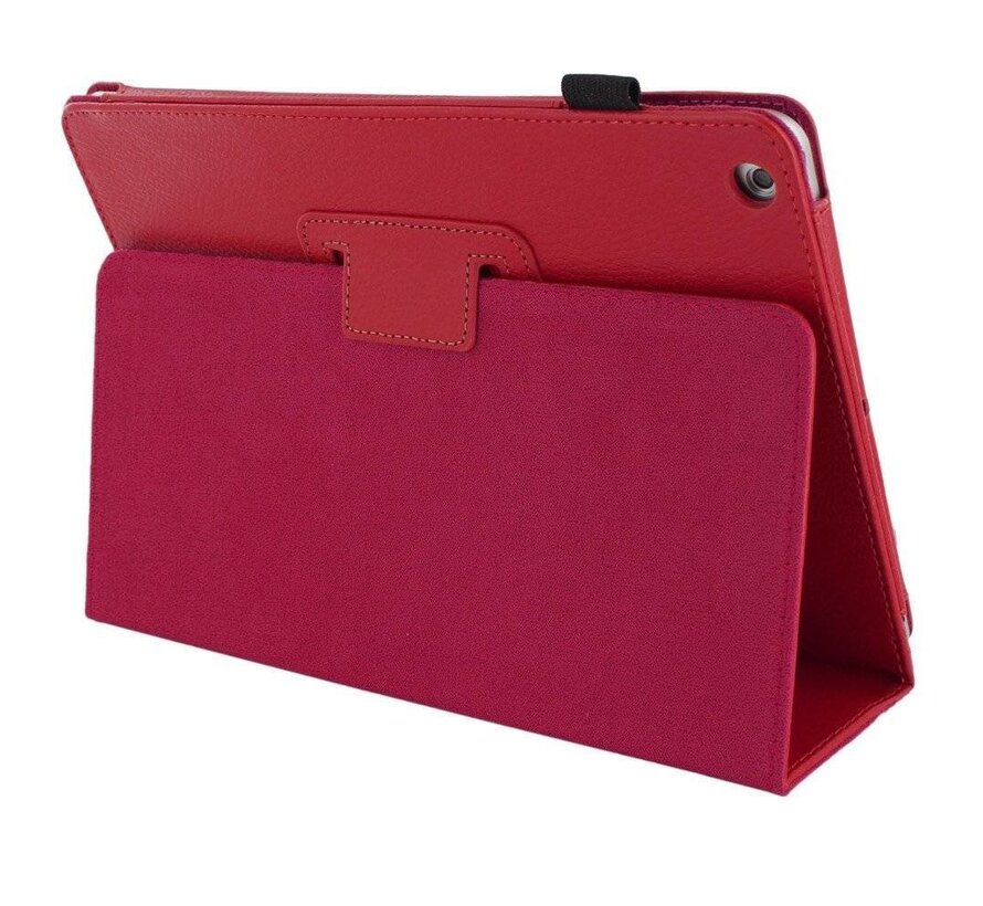 Apple iPad Air 2 (iPad 6) - Leather Book Cover Flip Hoes voor bescherming voor- en achterkant - Kleur Rood