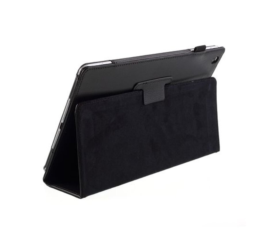 Apple iPad Air 2 (iPad 6) - Leather Book Cover Flip Hoes voor bescherming voor- en achterkant - Kleur Zwart