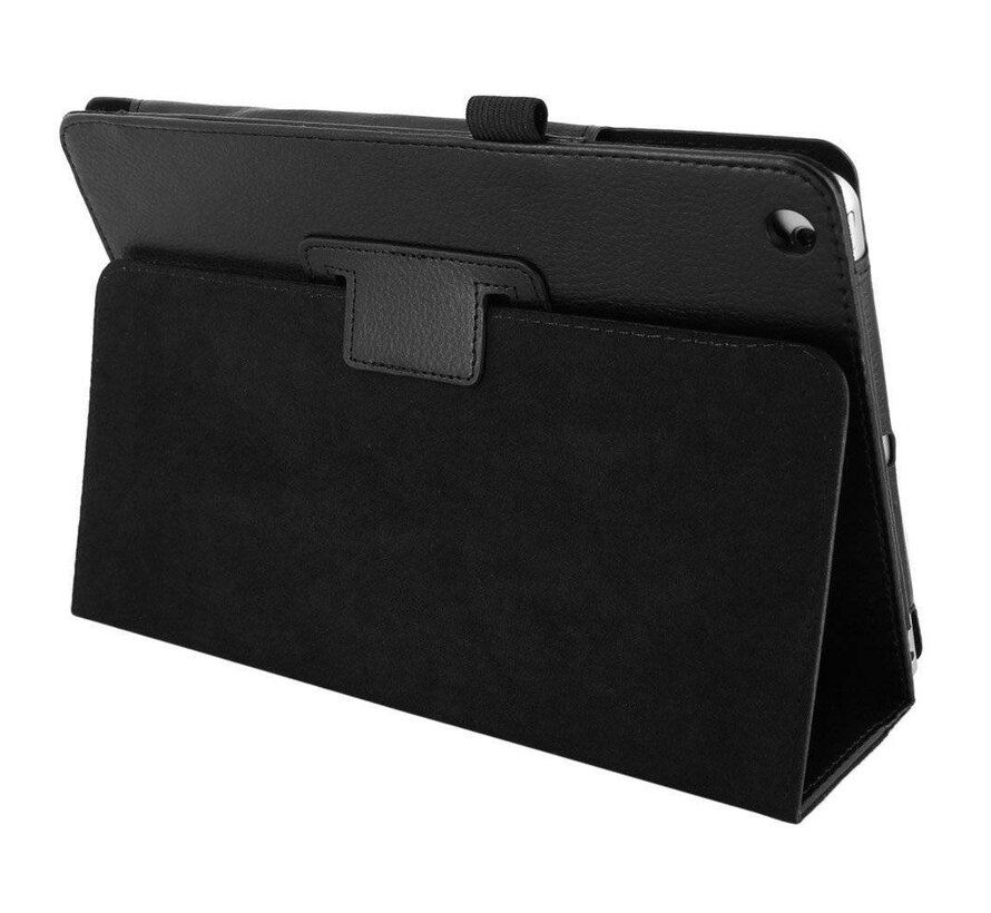 Apple iPad Air 2 (iPad 6) - Leather Book Cover Flip Hoes voor bescherming voor- en achterkant - Kleur Zwart