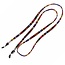 Fako Bijoux® - Brillenkoord - Inka - 70cm - Bordeaux Rood