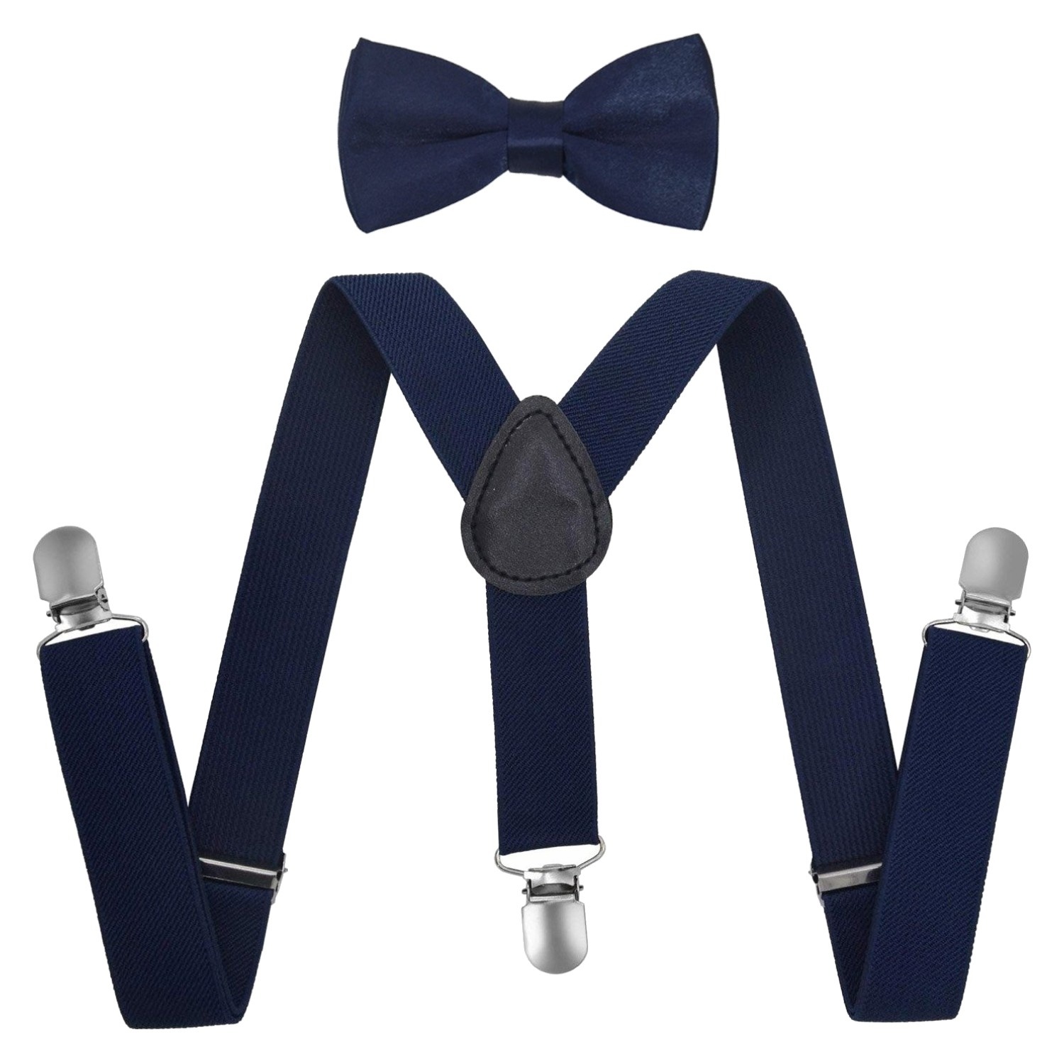 Fako Fashion® - Kinder Bretels Met Vlinderstrik - 65cm - Navy Blauw Fako Bijoux