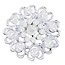 Fako Bijoux® - Broche - Bloem Kristal - 32x32mm - Wit