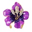 Fako Bijoux® - Broche - Orchidee - 47x50mm - Paars