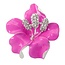 Fako Bijoux® - Broche - Orchidee - 47x50mm - Roze