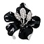 Fako Bijoux® - Broche - Orchidee - 47x50mm - Zwart