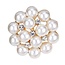 Fako Bijoux® - Broche - Parel Kristal Angelina - 25x25mm - Goudkleurig