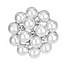 Fako Bijoux® - Broche - Parel Kristal Angelina - 25x25mm - Zilverkleurig