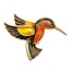 Fako Bijoux® - Broche - Vogel - IJsvogel - 51x37mm