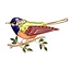 Fako Bijoux® - Broche - Vogel - Vogel Op Tak - 45x26mm - Groen