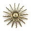 Fako Bijoux® - Broche - Zon - Ø 62mm - Messing