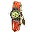 Fako® - Armband Horloge - Blad - Oranje
