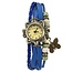 Fako® - Armband Horloge - Vlinder - Blauw