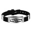 Fako Bijoux® - Armband - Stainless Steel - Siliconen - Blokken