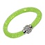 Fako Bijoux® - Armband - Sterrenstof Disco Dots - Lichtgroen