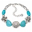 Fako Bijoux® - Armband - Turquoise - Bloem, Hart & Ster