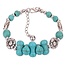 Fako Bijoux® - Armband - Turquoise - Bones