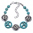Fako Bijoux® - Armband - Turquoise - Peace Duo