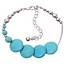 Fako Bijoux® - Armband - Turquoise - Schotels
