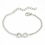 Fako Bijoux® - Armband - Infinity - 17-21cm - Zilverkleurig