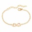 Fako Bijoux® - Armband - Infinity - 17-21cm - Goudkleurig
