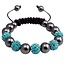Fako Bijoux® - Armband - Disco Dots - Combi - Turquoise