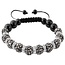 Fako Bijoux® - Armband - Disco Dots - Ring - Grijs