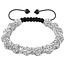 Fako Bijoux® - Armband - Disco Dots - Ring Deluxe - Wit