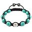 Fako Bijoux® - Armband - Disco Dots - Turquoise - Single