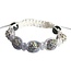 Fako Bijoux® - Armband - Disco Dots Kids - Wit MC