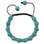 Fako Bijoux® - Armband - Turquoise - Ring Strass