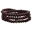 Fako Bijoux® - Buddha Armband - Sandelhout - Classic - 6mm - Roodbruin