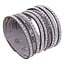 Fako Bijoux® - Armband - Breed - Strass - Grijs