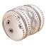 Fako Bijoux® - Armband - Breed - Twist - Wit