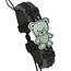Fako Bijoux® - Armband - Leder - Teddybeer - Bruin/Zwart