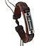 Fako Bijoux® - Armband - Leder - Kruis Rechthoek - Bruin