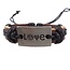 Fako Bijoux® - Armband - Leder - Love Peace - Zwart