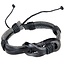 Fako Bijoux® - Armband - Leder - Lus Duo - Zwart