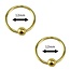 Fako Bijoux® - Ball Closure Piercing - Ring - 12mm - Goudkleurig - 2 Stuks