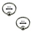 Fako Bijoux® - Ball Closure Piercing - Ring - 8mm - Zilverkleurig - 2 Stuks