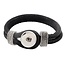 Fako Bijoux® - Armband - Click Buttons - Slang - Zwart