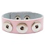 Fako Bijoux® - Armband Voor Click Buttons - Leder Trio - Roze