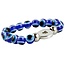 Fako Bijoux® - Armband Voor Click Buttons - Kralen - Oog Blauw