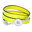 Fako Bijoux® - Armband Voor Click Buttons - Smal - XL - Geel