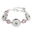Fako Bijoux® - Armband Voor Click Buttons - Trio Kristal - Roze