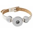 Fako Bijoux® - Armband Voor Click Buttons - Basic - Wit
