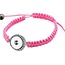 Fako Bijoux® - Armband Voor Click Buttons - Nylon Kristal - Roze
