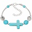 Fako Bijoux® - Armband - Turquoise - Kruis