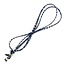 Fako Bijoux® - Brillenkoord - Inka - 70cm - Donkerblauw/Wit
